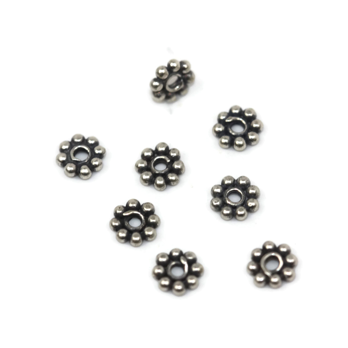 Bali Bead Sterling Silver Daisy Spacer Bead 4 mm