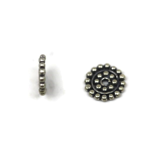 Bali Bead Sterling Silver Sun Daisy Spacer Bead 1 x 8 mm