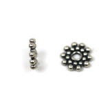 Bali Bead Sterling Silver Sun Daisy Spacer Bead 1.5 x 9.5 mm
