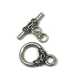 Bali Antique Sterling Silver Circle Toggle Clasp
