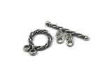 Bali Antique Sterling Silver Circle Toggle Clasp