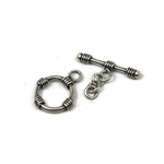 Bali Antique Sterling Silver Circle Toggle Clasp