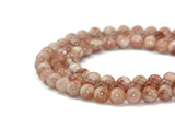 Sunstone Smooth Round Gemstone Beads 10mm 16" strand