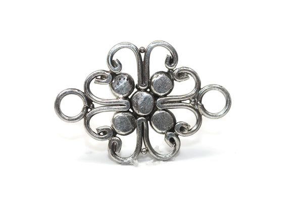 Bali Antique Sterling Silver Four Leaf Clover Connector 25 x 17mm