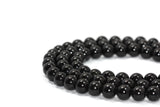 Natural Black Obsidian Gemstone Beads 10mm 16" strand B Grade