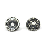 Bali Bead Sterling Silver Dome Bead Cap 2 x 8 mm