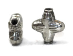 Bali Bead Handmade Sterling Silver Plus Symbol Bead 11 x 10 x 4mm