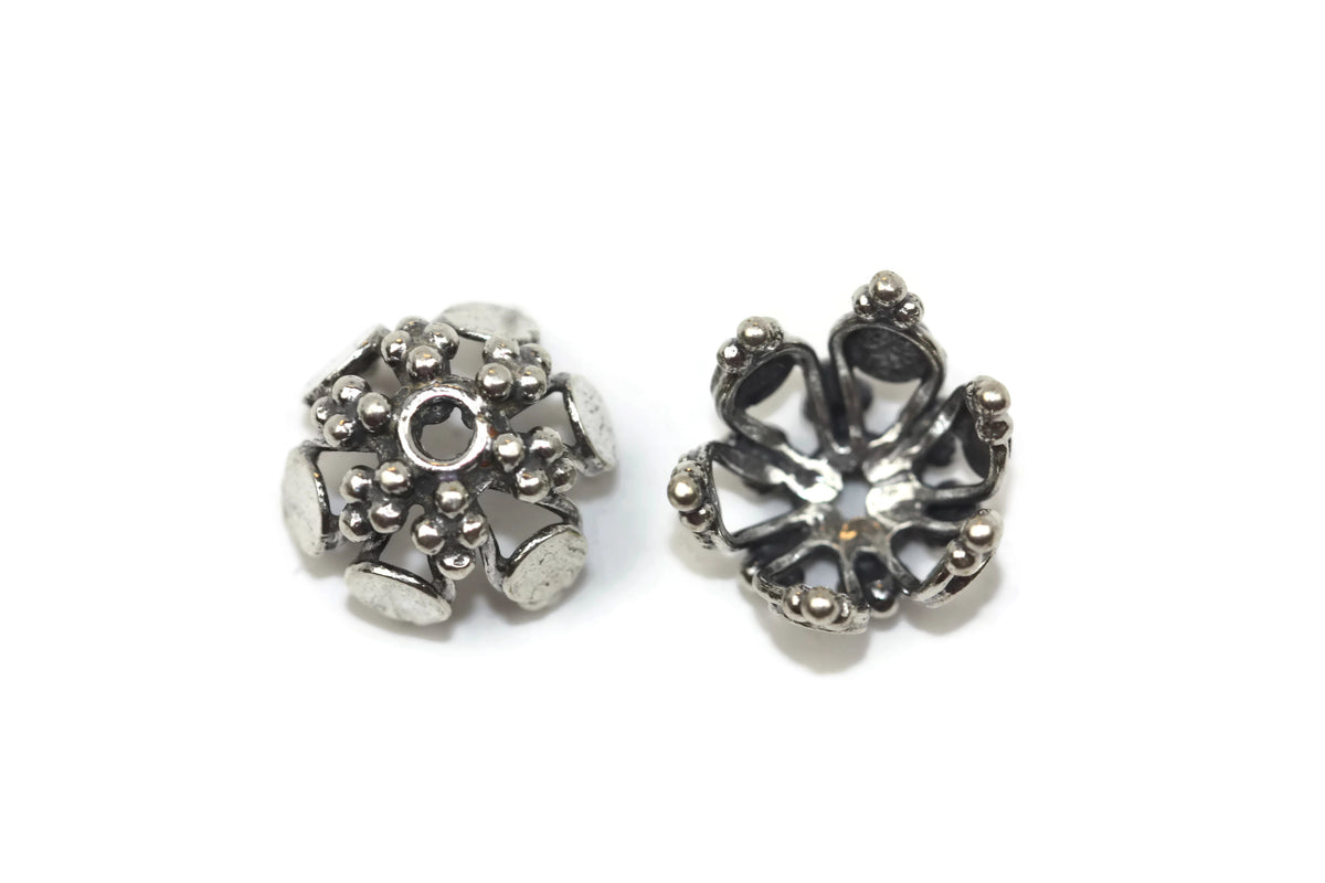 Bali Bead Sterling Silver Spacer Bead 11 x 14 mm