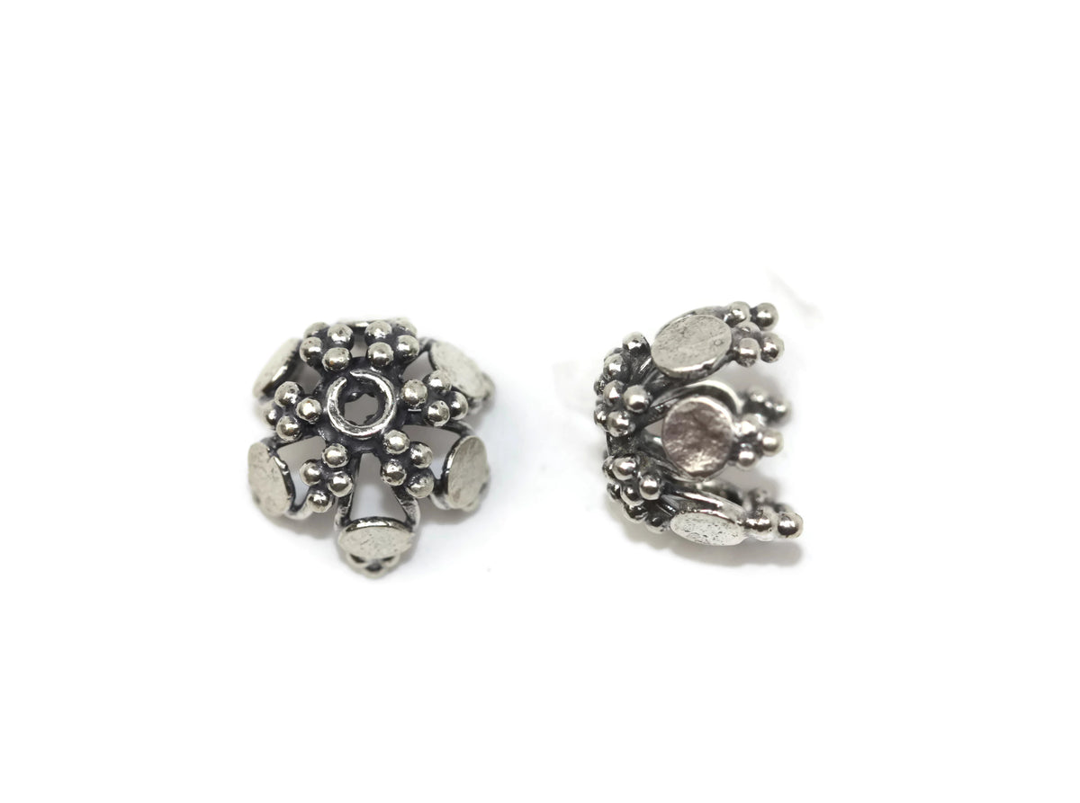 Bali Bead Sterling Silver Spacer Bead 11 x 14 mm