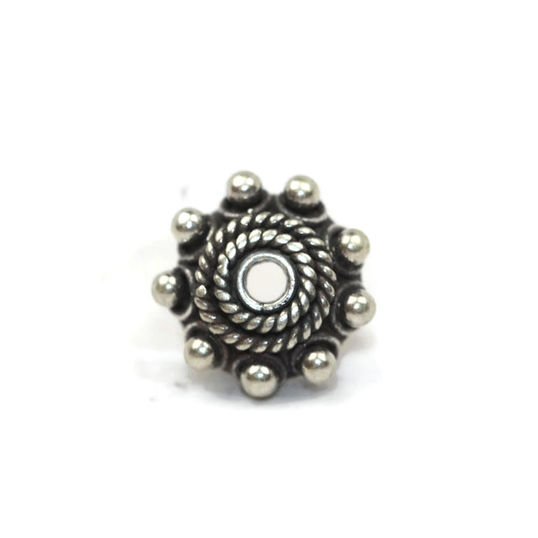 Bali Bead Sterling Silver Dome Bead Cap 3.5 x 11 mm