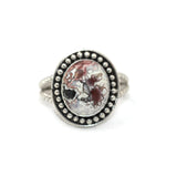 Handmade 925 Sterling Silver Gemstone Oval Ring with Rope Band