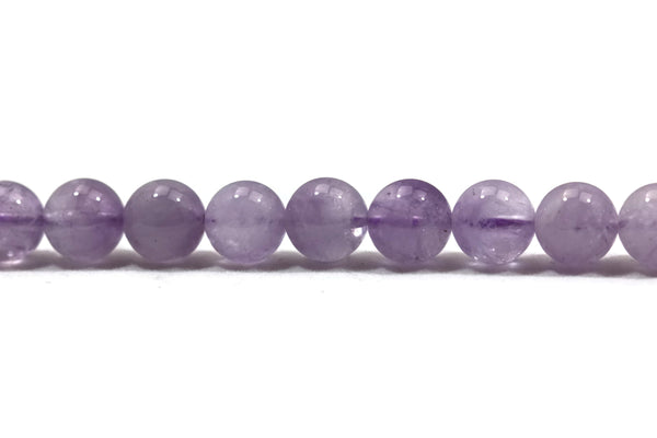 Amethyst Smooth Gemstone Beads 10mm 16" strand