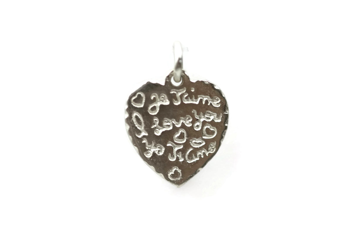 Sterling Silver "I love you" Charm 13 x 11.5mm