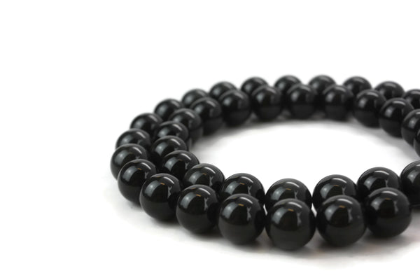 Natural Black Obsidian Gemstone Beads 18mm 16" strand A Grade ***