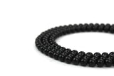 Natural Black Obsidian Gemstone Beads 8mm 16" strand B Grade ***