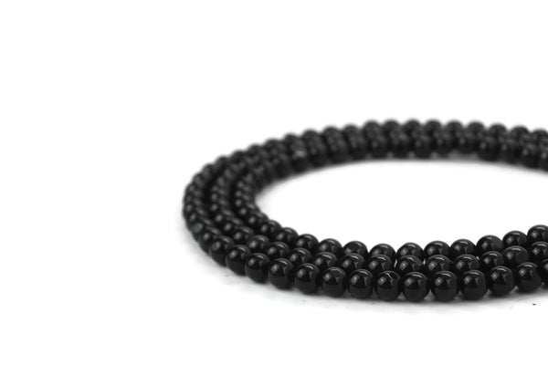Natural Black Obsidian Gemstone Beads 7mm 16" strand A Grade ***