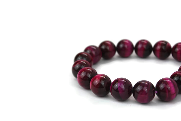 Pink Tigers Eye Smooth Round Gemstone Beads 20 mm 16" strand