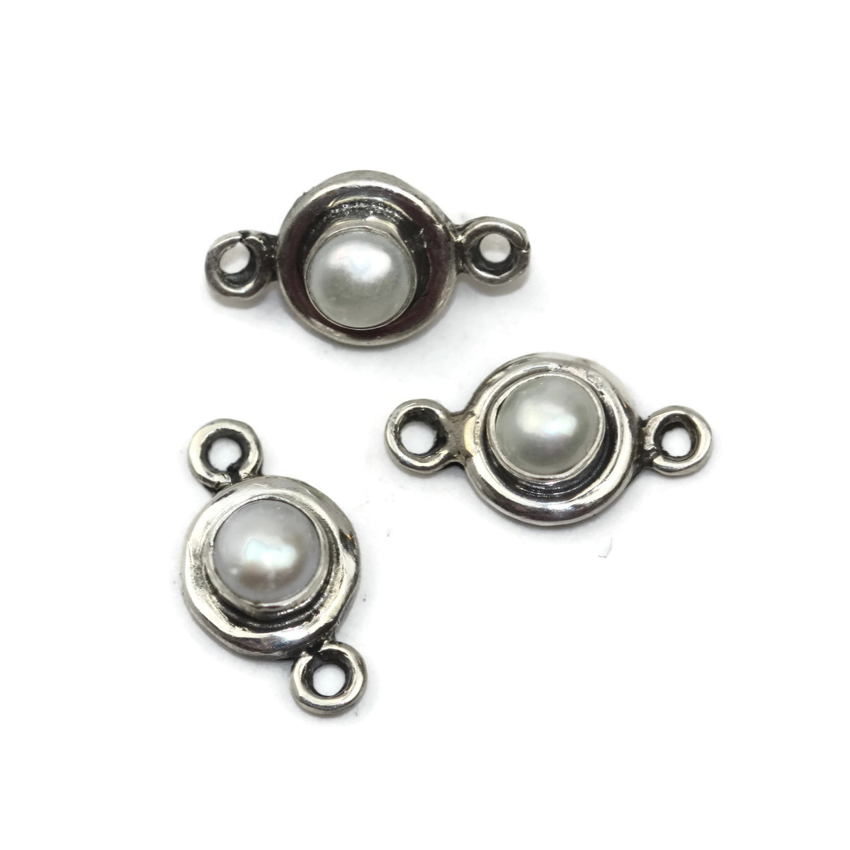 Handmade 925 Sterling Silver Pearl Connector