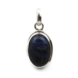 Handmade 925 Sterling Silver Oval Sodalite Gemstone Pendant 18 mm