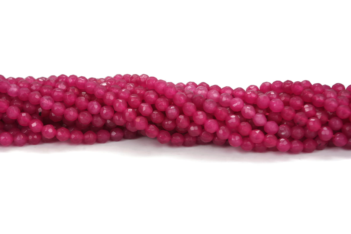 Pink Jade Faceted Round 6 mm