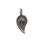 Handmade Sterling Silver Leaf Charm 18 mm