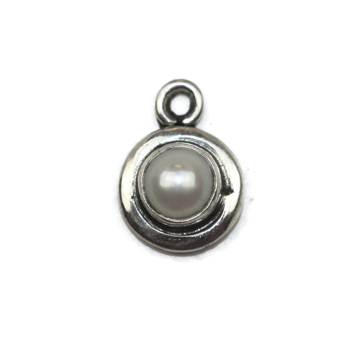 Handmade 925 Sterling Silver Tiny Pearl Charm