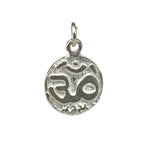 Handmade Sterling Silver Ohm Pendant 26 mm