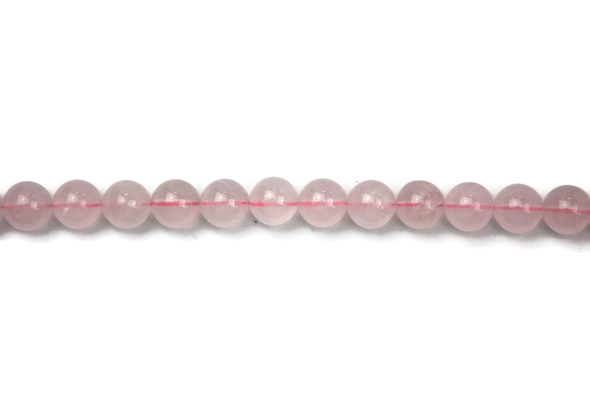 Rose Quartz Smooth Round Gemstone Beads 14mm, 16 inches Strand