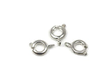 ALMA BEADS Silver Plated Round Spring Clasp 10 mm 10 pcs