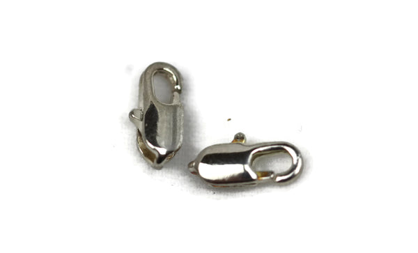 ALMA BEADS Silver Plated Lobster Clasp 10 mm 10 pcs