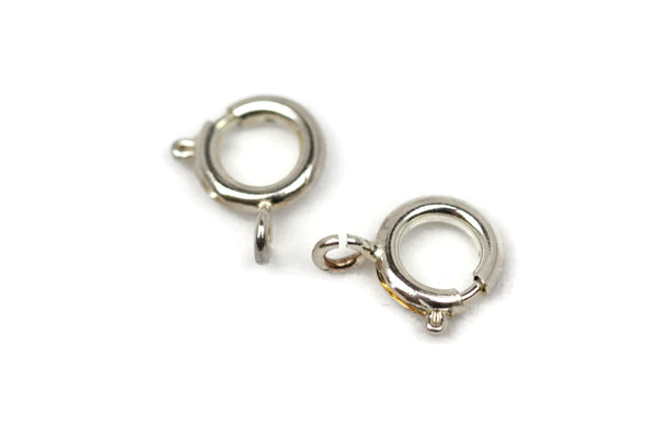 ALMA BEADS Silver Plated Spring Rings 8.5mm - 10 pcs