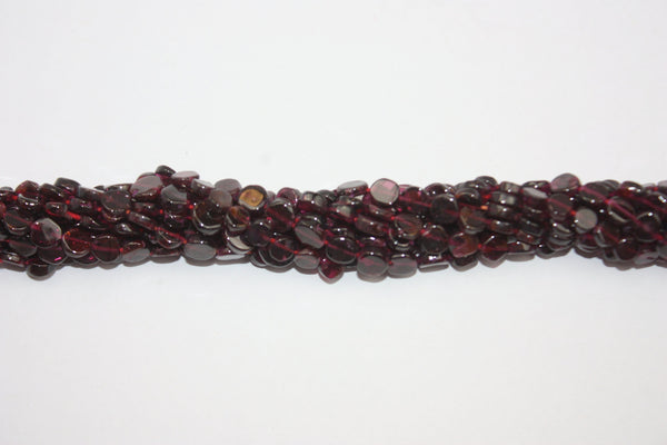 Garnet Smooth Circle Gemstone Beads 4mm to 6mm Assorted 15" Strand