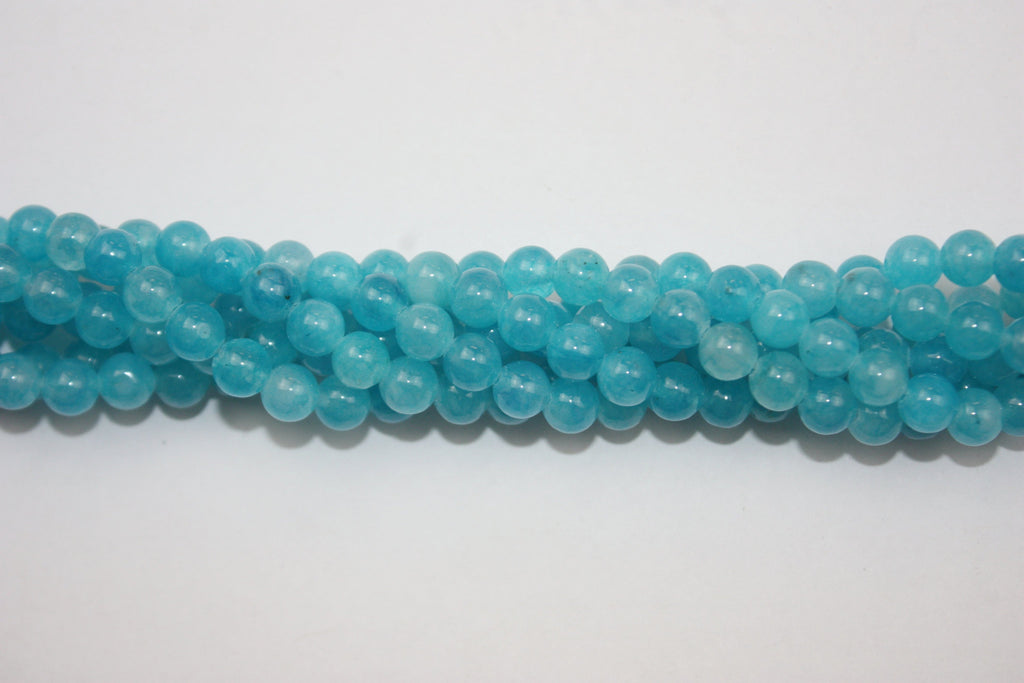 6mm Smooth Round Jade Gemstone Beads Colorful Jade Beads 