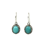 Handmade 925 Sterling Silver Oval Cabochon Amazonite Earrings