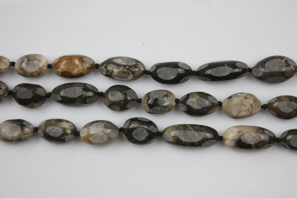 Rough Faceted Tigers Eye 24x18mm 16.6" Strand (12 Beads)