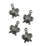 Handmade Sterling Silver Antique Turtle Charm xxx 3648