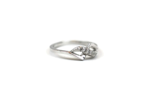 Rhodium Plated .925 Sterling Silver Cubic Zirconia CZ Ring