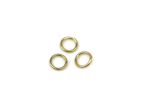ALMA BEADS 18K Gold Plated Jump Rings 7mm - 20 pcs