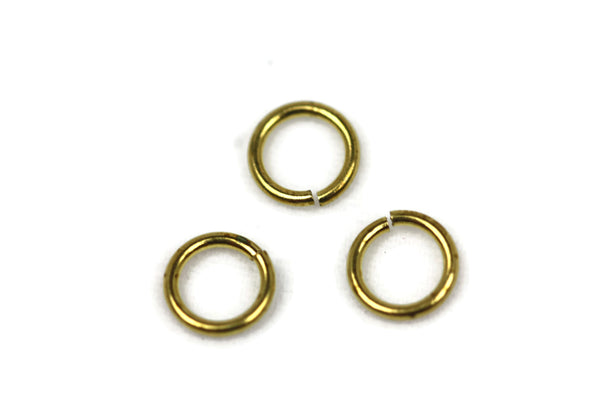ALMA BEADS Gold Open Jump Rings 7 mm 100 pcs