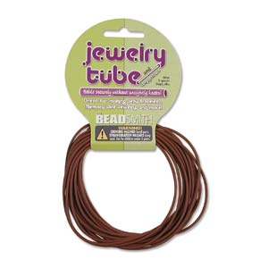 JEWELRY TUBE 2MM BROWN 5 YARDS HANG CARD