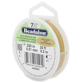 7 Strand Bead Stringing Wire, .020 in (0.51 mm), Gold Color, 30 ft (9.2 m)
