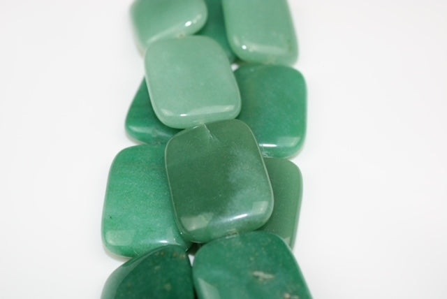 Jade Green Rectangle Smooth 35x25mm