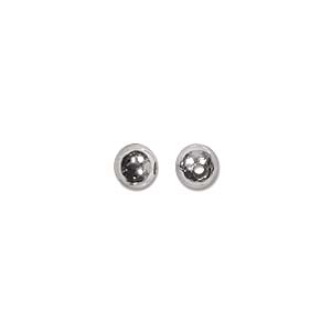 3MM ROUND BEAD SILVER PLATE- 1 GR