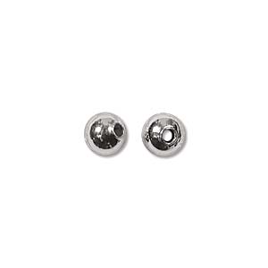 4MM ROUND BEAD SILVER PLATE- 1 GR