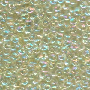 MAGATAMAS 4MM MIYUKI 10 GRAM PALE YELLOW LINED CRYSTAL AB