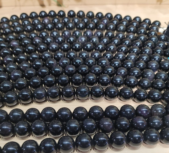 Obsidian Round Smooth 10mm
