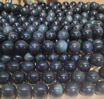 Obsidian Round Smooth 18mm
