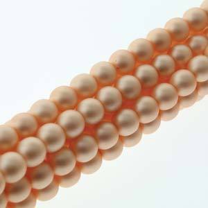 6MM CZECH GLASS PEARLS MATT PINK