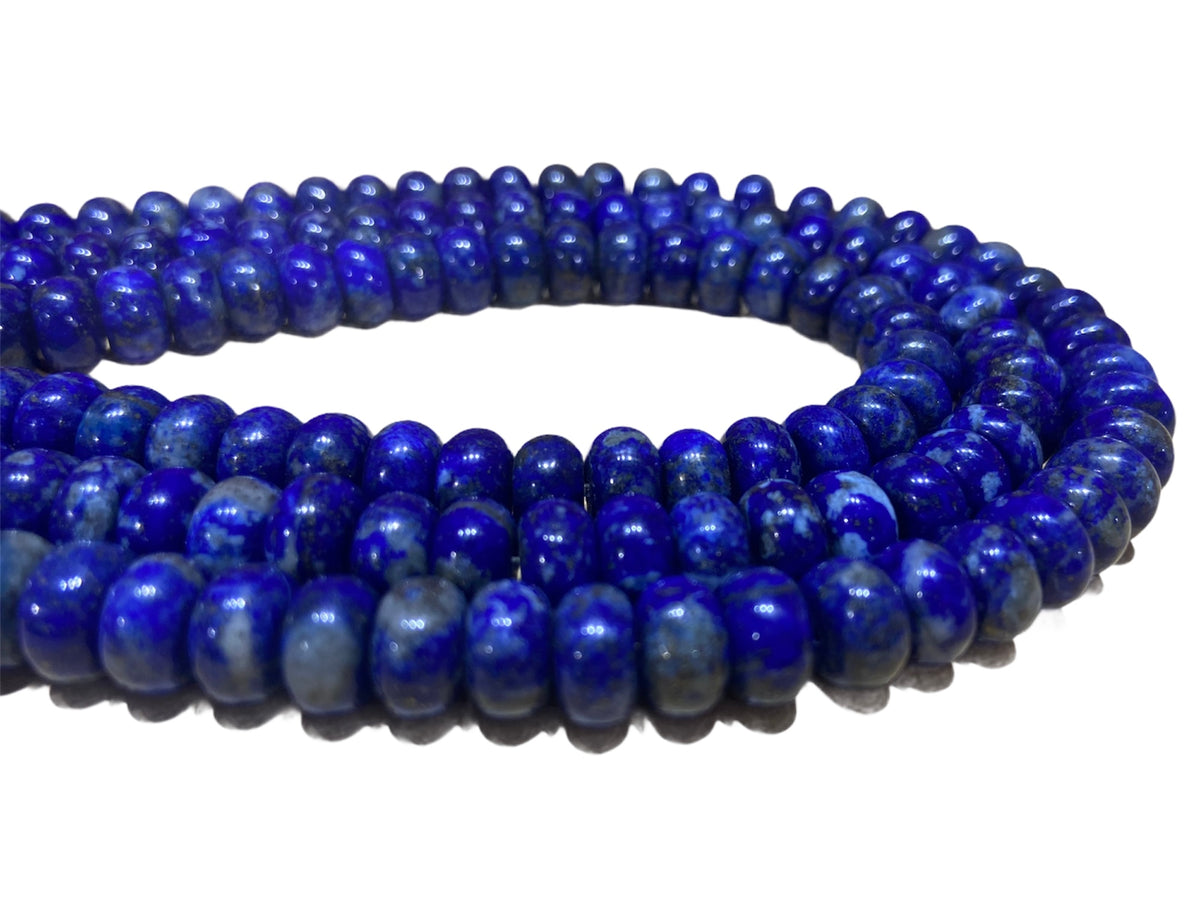 Lapis Lazuli Rondelle Gemstone Beads 6mm 16" strand