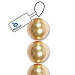 6 mm Preciosa Pearls-Gold